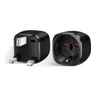 Adattatore Presa Inglese a Spina Italiana - Vutizal 2 pezzi Adattatore Universale da Viaggio - 3250W Adattatore UK per Regno Unito, Irlanda, Dubai, Maldive (Tipo G Nero)