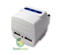 Adattatore presa italiana 16a doppia uscita 2 usb 5v 2.1a multipresa caricatore