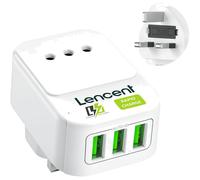 Adattatore presa UK, USB, 230V, compatto, protezione, viaggio, spina G