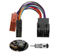Adattatore presa Universale connettore Autoradio ISO + Adattatore Antenna DIN ISO 15 + 30 Pin Plug and Play, Breakout and Play, Collegamento Via Cavo per Autoradio IsO A DIN