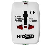 Adattatore presa universale UE / USA / UK / AUS con spia LED Max Excell bianco