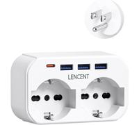 Adattatore Presa USA Da Viaggio, Multipresa Con 2 Prese E 3 USB E 1 USB-C, Presa