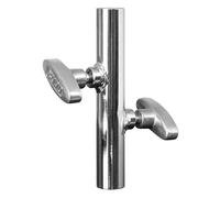 Adattatore professionale Kupo KS-071 in acciaio cromato con doppia presa femmina 16 mm, resistente e compatibile con manopole di bloccaggio, ideale per impieghi in studio e montaggio luci