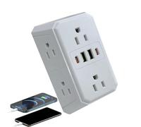 Adattatore Prolunga Presa, Prese Multiple, X1, Splitter Presa A Muro, Hub Di Alimentazione USB, Porte USB, Per Ricarica Domestica, Dispositivi Da Ufficio, Elettronica Per Dormitori, Camera