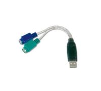 ADATTATORE PS2/USB PER CONNETTERE MOUSE E TASTIERA PS/2 ALLA PORTA USB TIPO A