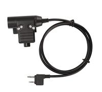 Adattatore PTT U94, Cavo PU a 2 Pin Adattatore per Cuffie Radio Plug and Play Adattatore Push-to-talk per Alan per Midland Radio
