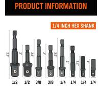 Adattatore punta presa per impact driver sostituzione perfetta per cricchetto a