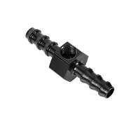 Adattatore Raccordo Manometro Pressione Carburante 5/16 Barb, Connettori Manometro Pressione Carburante Linea Alluminio Alta Qualità Adattatore per Manometro Pressione Carburante 5/16(Nero)
