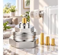 Adattatore radiatore, per Oventrop Uni DH | Adattatore in ottone M30x1,0 a M30x1,5 per un collegamento stabile con una testa termostatica adatta