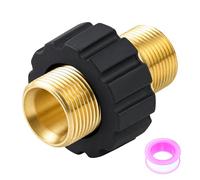 Adattatore rapido M22 x 1,5 filettatura metrica per idropulitrice ad alta pressione, adatto per Kärcher K, serie HD e HDs, accoppiamento in ottone con diametro interno di 15 mm