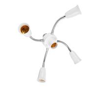 Adattatore regolabile E27 base luce Splitter collo d'oca lampadine LED Holder Converter