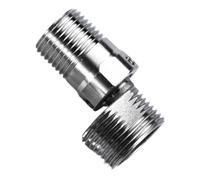 Adattatore regolabile Shower Faucet Angle Curved Angled Stainless Steel Faucet Foot, Sturdy Showering Component, Easy to Clean, Easy to Store, 1.93 x 0.95 pollici, For Bathroom Use