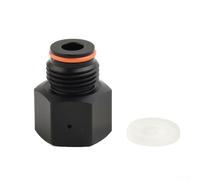 Adattatore regolatore con filettatura interna TR21 4 e filettatura esterna G1/2 per conversione acquario cilindro a serbatoio con guarnizione (nero)