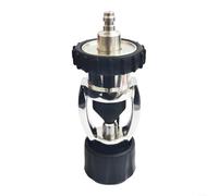 Adattatore regolatore in ottone DIN per YOKE immersioni subacquee con filettatura G5/8 e volantino girevole, cromato per resistenza alla ruggine, compatto per immersioni tecniche e snorkeling