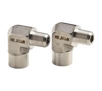 Adattatore Resistente 2PCS 304 Acciaio Inox 90 Gradi Gomito NPT Maschio a Femmin