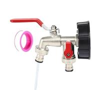 Adattatore resistente a prova di perdite per rubinetto 'acqua esterna | Splitter per tubo flessibile a 2 vie per rubinetto esterno per professionisti proprietari di case lavaggio auto pulizia