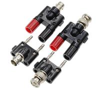 Adattatore RF for connettore coassiale jack maschio femmina da 10 pezzi BNC a due doppi 4mm Banana(BNC Female head)