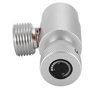 Adattatore ricarica CO2, kit connettore adattatore in metallo ricarica bombola serbatoio riempimento CO2 per SodaStream(adapter without meter-Argento)
