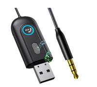 Adattatore ricevitore Bluetooth 5.3 - Adattatore Bluetooth convertito USB per audio per auto, stereo domestico, altoparlante
