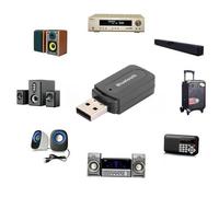 Adattatore Ricevitore USB di Alta qualità 4.0 Riproduzione Musicale Stereo 2 Pezzi Supporto Chiamate in Vivavoce, Distanza di Ricezione 5-10 M per Casa Auto