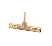 Adattatore riduttore in ottone a 3 vie da 1 pz, raccordo for tubo in ottone a forma di T, giunto for connettore spinato in rame con portagomma a T(16x8x16mm)