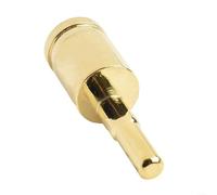Adattatore riduttore per cavi audio per auto, da 4 gauge a 8 gauge, connettore terminale di ingresso in lega di zinco, oro e argento, per blocco di distribuzione, portafusibili (dorato)
