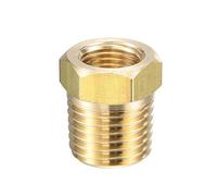 Adattatore Riduttore per Raccordi per Tubi in Ottone Sourcing Map 1/2" Npt Maschio X 1/4" Npt Femmina per Sensore di Temperatura per Manometro Aria Olio Acqua (1/4 Npt X 1/8 Npt)