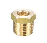 Adattatore Riduttore per Raccordi per Tubi in Ottone Sourcing Map 1/2" Npt Maschio X 1/4" Npt Femmina per Sensore di Temperatura per Manometro Aria Olio Acqua (1/2 Npt X 1/4 Npt)