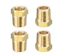 Adattatore Riduttore per Raccordi per Tubi in Ottone Sourcing Map 3/8" Npt Maschio X 1/4" Npt Femmina per Manometro per Pressione dell'Aria, Olio E Acqua, Sensore di Temperatura