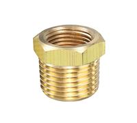 Adattatore Riduttore per Raccordi per Tubi in Ottone Sourcing Map 3/8" Npt Maschio X 1/4" Npt Femmina per Sensore di Temperatura per Manometro Aria Olio Acqua (1/2 Npt X 3/8 Npt)