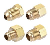 Adattatore riduttore svasato per condizionatore d'aria 1/4 3/8 1/2 5/8 SAE femmina a 3/8 1/2 5/8 3/4 SAE maschio raccordo in ottone-SAE femmina a maschio-1I4 a 1I2 pollici