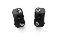 Adattatore Riser Manubri 1 Paio Riser Per Manubrio Moto In Alluminio CNC Da 1 1/8" 28 Mm Morsetti Per Manubrio Regolabili Fat Bar Modello Universale Per Moto Moto Rialzi Manubrio(Black)