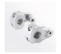 Adattatore Riser Manubri Morsetti Per Manubrio 22 Mm E 28 Mm Per Motociclette Manubrio Rialzato Riser Per Manubrio Morsetto Riser Con Montaggio In Argento Nero Moto Rialzi Manubrio(Silver 1 Set)
