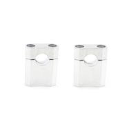 Adattatore Riser Manubri Morsetto Di Montaggio Manubrio Da Moto 22 Mm 7/8" In Alluminio Per Moto E Pit Bike Da 110 Cc E 125 Cc. Moto Rialzi Manubrio(Silver Low)