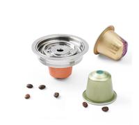 Adattatore riutilizzabile per capsule di caffè Delonghi-ENV135, VertuoLine-GCA1, BENFUCHEN in acciaio inox per VertuoMachine, Brewing NEspresso-Original Coffee Flavor (Brew 40 ml)
