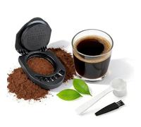 Adattatore riutilizzabile per capsule Dolce Gusto, vassoio per polvere per macchina da caffè con cucchiaio e pennello, adattatore ricaricabile per cialde da caffè Piccolo XS/EDG 305/EDG 606.S/Genio S