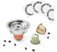 Adattatore riutilizzabile per cialde da caffè compatibile con Delonghi-ENV135, VertuoLine-GCA1, supporto convertitore BENFUCHEN in acciaio inox per VertuoMachine, infusione di caffè NESpresso-OL (Brew