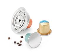 Adattatore riutilizzabile per cialde da caffè compatibile con Delonghi-ENV135 VertuoLine GCA1, supporto convertitore in acciaio inossidabile per VertuoMachine, Brewing NEspresso-OriginalLine Coffeee