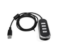 Adattatore RJ45 a USB, funzione mute per microfono e regolazione del volume, adattatore USB per cuffie compatibile con Plantronics QD e ideale per