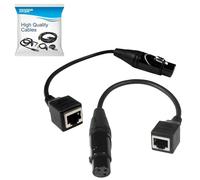 Adattatore RJ45 Femmina 3-Pin XLR HQRP A 2-Pack, Cavo Di Estensione Per Rete
