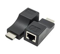 Adattatore RJ45 HDMI CAT-6/6E Extender RJ45 ver HDMI - Supporta HDTV 2K 4K, Distanza di applicazione fino a 30 m, non supporta il protocollo HDCP