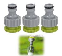 Adattatore Rubinetto Tubo, Set da 3 Pezzi 2-in-1 Connessione del Tubo, Compatibile con Gardena, Raccordo 1/2 Pollice 3/4 Pollice, Raccordo in Gomma per Irrigazione Giardino, Facile da Installare
