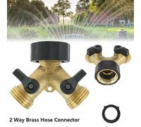 Adattatore Rubinetto Y Splitter 2 Lato Americano Filo Ottone Giardino for