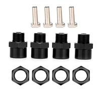 Tbest Adattatore Ruota Esagonale RC, Adattatore di conversione Ruota Esagonale da 12mm a 17mm per D4 HSP 94123 1/10 RC Car(Nero)