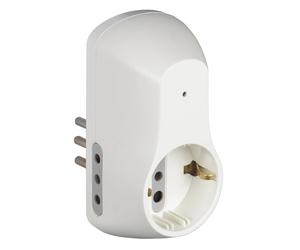 Adattatore Salvafulmine Bticino S3610DF spina 10A +3 prese bianco Bianco