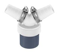 Adattatore Scarico Lavatrice, Doppio Attacco per Lavastoviglie e Lavatrice, Adattatore Y per Tubo Ø40 mm e Ingresso Ø18-24 mm