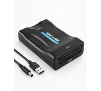 Adattatore SCART a HDMI 720p 1080p Convertitore SCART a HDMI | con Cavo USB per HDTV STB Proiettore Monitor VHS Sky Blu-Ray DVD Xbox PS2 SCART Audio Video HD Plug and Play