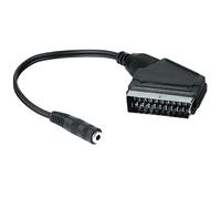 Adattatore, Scart maschio - Jack femmina 3,52 mm stereo, nero