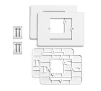 Adattatore scatola placca da 503 a 502, placca adattatore riduttore da 503 a 502 in plastica. Supporto adattatore cassetta per termostati o altro (Mod 1 Bianco (2 confezioni))