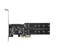 Adattatore scheda convertitore PCIe3.0 X1 X4 per M.2 SATA SSD a PCIe X1 con 2xM2 2xSAT